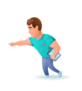 私人健身教练或健美的卡通人物.vecto照片