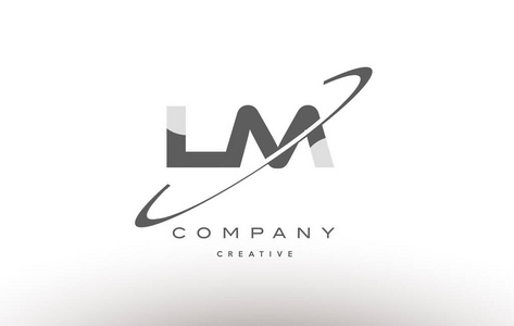 lm l m 耐克灰色字母字母徽标照片