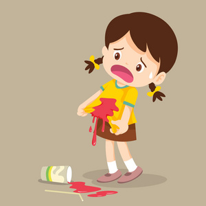 衣服沾上油图片