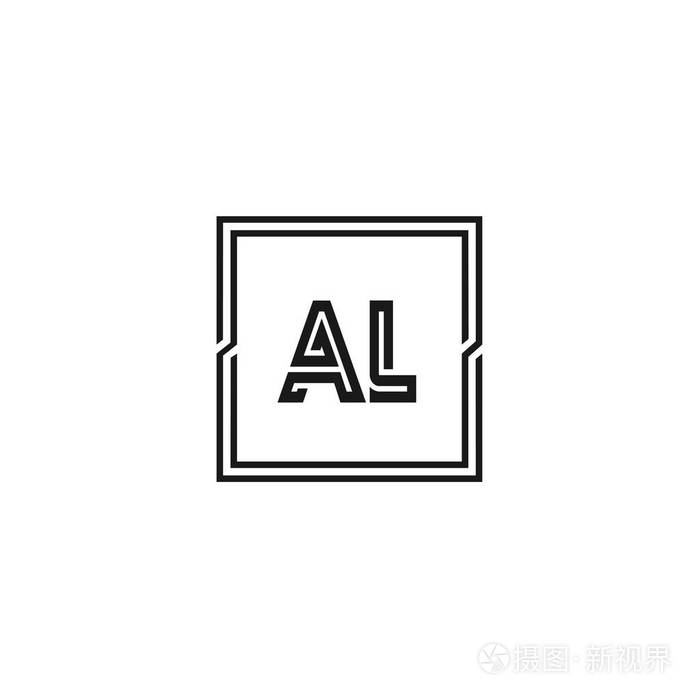 首字母 Al 徽标模板设计