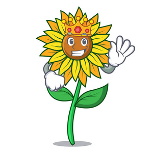 金向日葵吉祥物卡通风格照片