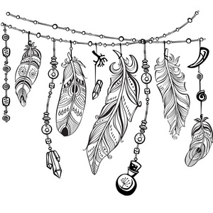 黑色壁纸白羽毛图片