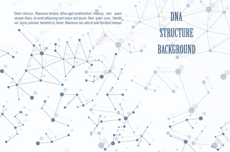 海报小册子传单设计模板向量, Dna 抽象几何背景, 布局在 A4 大小阴影