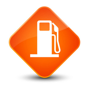 燃油分配器图标典雅的橙色钻石按钮