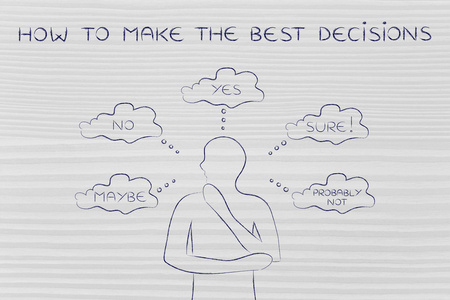 如何做出最佳决策的概念图片