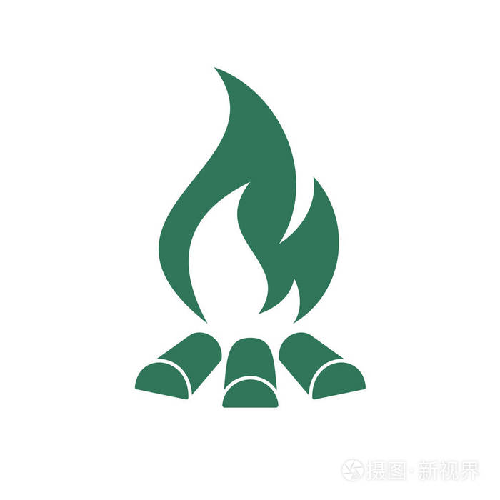 篝火剪影矢量图案