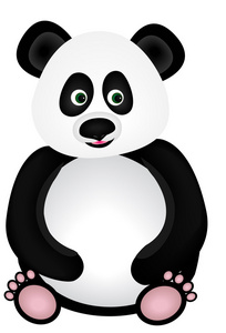 一只熊猫的矢量图像