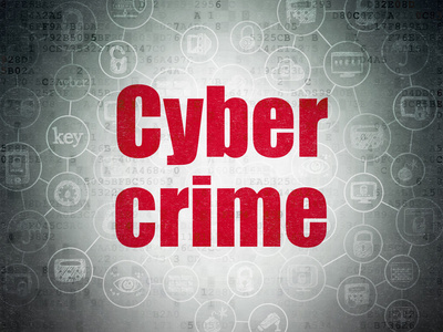 安全概念  网络犯罪数字数据纸张背景上