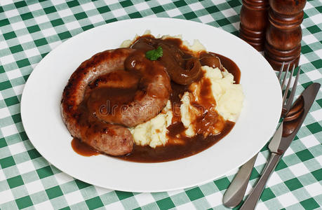 坎伯兰香肠摄影图