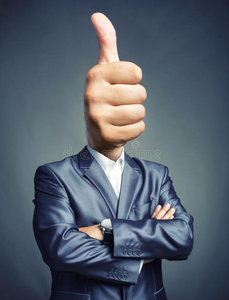 竖起手指头竖起大拇指照片