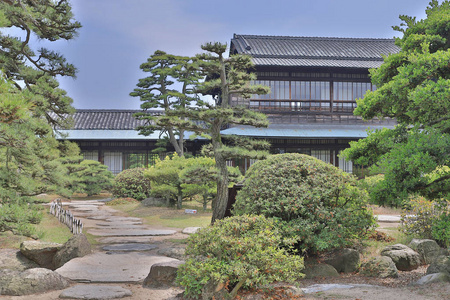 高松高松城堡的日本庭园