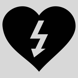 电源的爱的心矢量图标