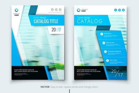公司业务年度报告封面 小册子或传单设计。小叶演示文稿。目录与抽象的几何背景。现代出版海报杂志 布局模板