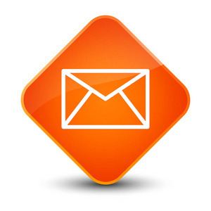 电子邮件图标典雅的橙色钻石按钮