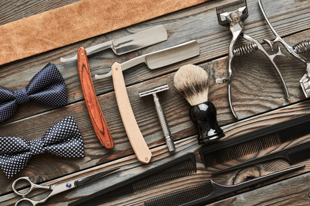 理发师理发工具图片