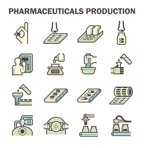 制药矢量图标图片
