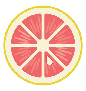 一种新鲜的圆形水果, 有种子, 葡萄柚