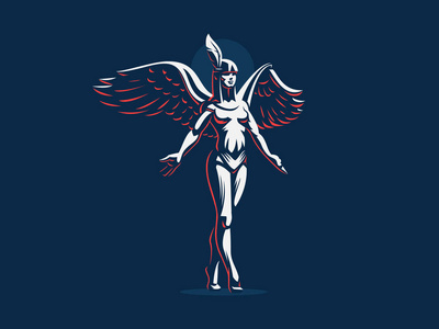 踮起脚尖天使女孩踮起脚尖, 双臂张开, 翅膀照片