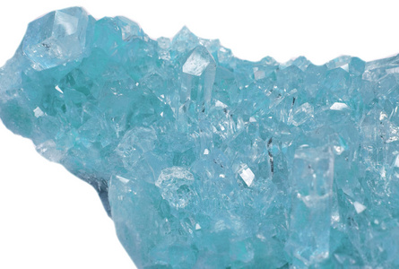 海蓝宝石的宝石 geode 地质晶体