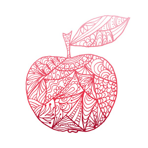 手绘制的苹果照片