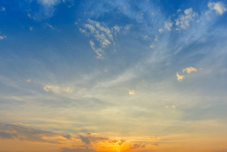 关闭云和天空日落背景