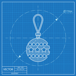 圣诞玩具蓝图图标