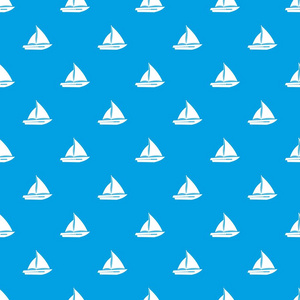 帆船图案无缝蓝