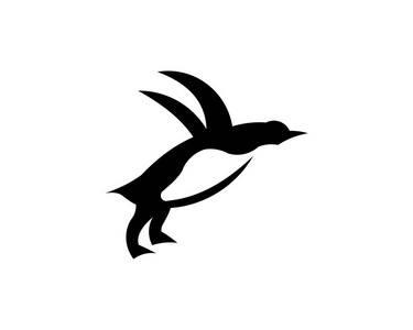 企鹅鸟动物剪影卡通矢量图标企鹅图标.企鹅线性符号设计从动物收藏.