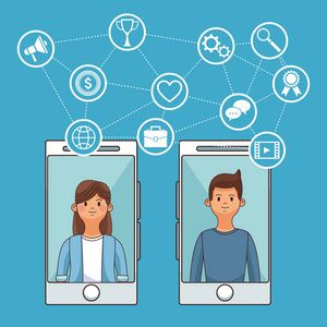 泡沫奖牌社会网络与人照片