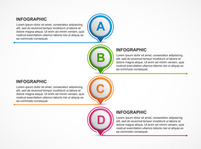 抽象的选项信息图表设计模板。矢量图