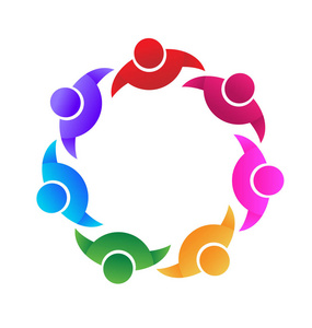 合作伙伴关系和协作图标向量照片