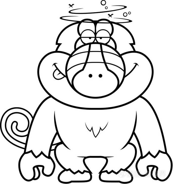 卡通愚蠢狒狒插画-正版商用图片0qr4im-摄图新视界