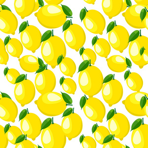 用柠檬和树叶图案