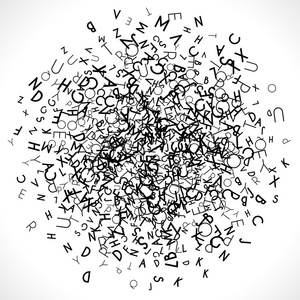 由字母构成的圆点照片