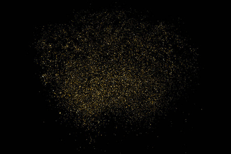 金色亮片纹理上黑色孤立.琥珀色粒子颜色.喜庆的背景.