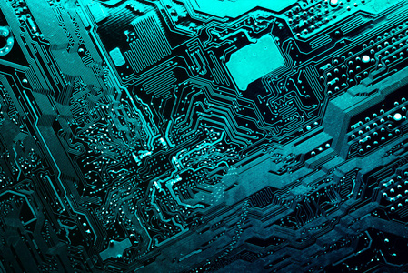 科技科学背景.综合的通信处理器.信息工程的组成部分照片