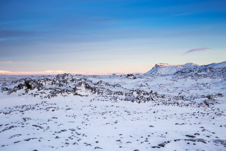 冰岛冬季景观