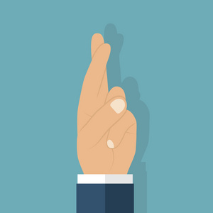 手指交叉. 向量照片