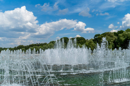 喷泉在城市公园 Tsaritsyno, 莫斯科, 俄国