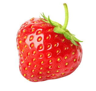 一个草莓白底图片