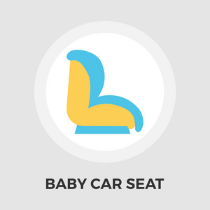 儿童汽车安全座椅平面图标图片