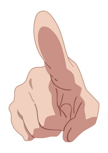 指着你卡通图片