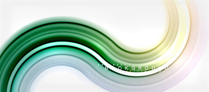 彩虹流体色线抽象背景-漩涡和圆圈, 扭曲的液体颜色设计, 彩色大理石