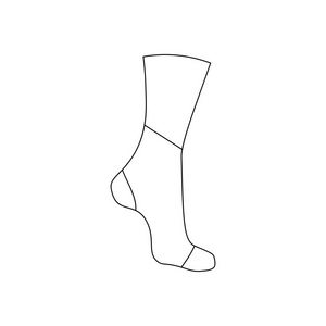 氯丁橡胶在白色背景上的脚踝上有氯丁橡胶支撑.矢量插图照片