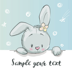 可爱的卡通小兔子照片