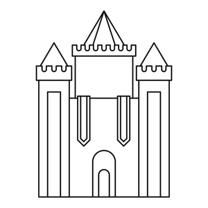 中世纪城堡图标，大纲样式