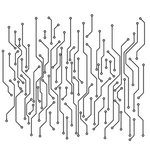 电路板模式。抽象技术电路板背景。矢量插图