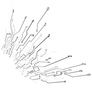 电路板纹理。抽象技术背景。矢量插图