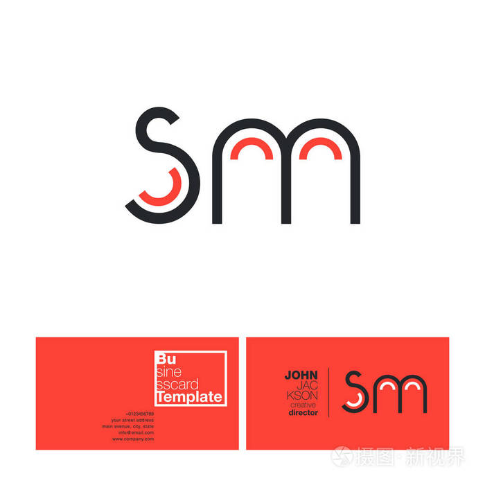 sm字母标志名片