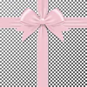 粉红色的礼品丝带和蝴蝶结